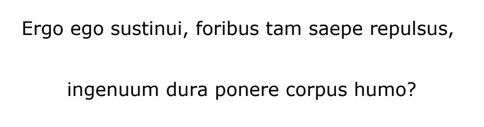 Lateinischer Text in schwarzer Schrift auf weißem Hintergrund.